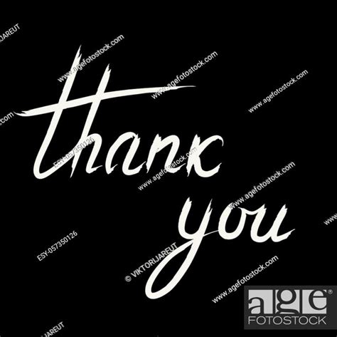 Thank You Handwritten Inscription Hand Drawn Lettering Stock Vector Vector And Low Budget