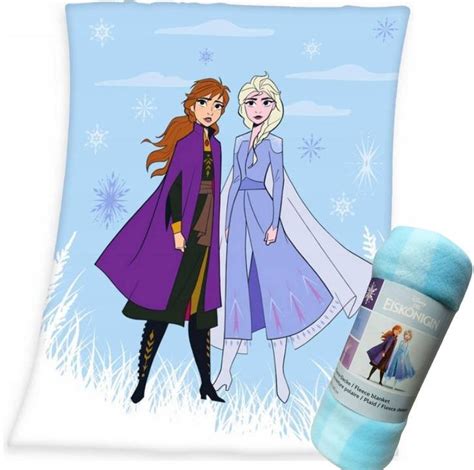 DUŻY KOC KOCYK PLED POLAROWY 130 x 170 FROZEN KRAINA LODU ANNA ELSA