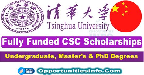 Tsinghua University CSC Scholarships In China 2024 Fully Funded