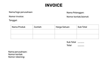 Inilah Contoh Invoice Jasa Pembayaran Penjualan Dan 49 OFF