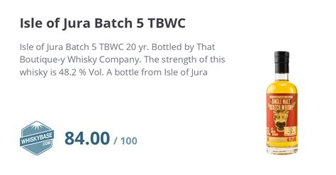 Isle Of Jura Batch 5 TBWC Ratings And Reviews Whiskybase