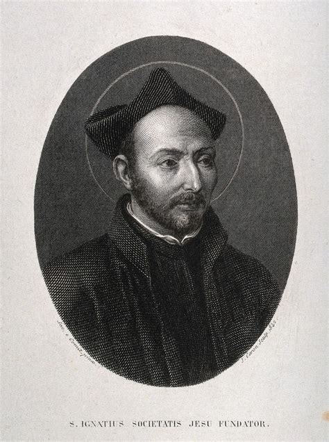 Saint Ignatius Of Loyola Line Engraving By J Caron After G Di