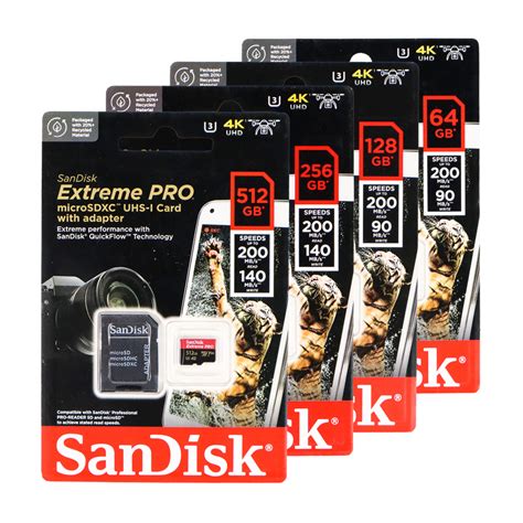 SanDisk MicroSDXC Extreme Pro V30 A2 U3 4K 200MB S 128GB SDSQXCD 128G