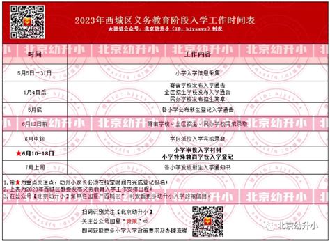 2024年西城区幼升小入学时间安排大曝光！提前参考这个北京幼升小网