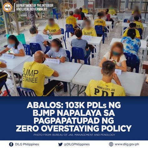 DILG Philippines On Twitter Abalos 103k PDLs Ng BJMP Napalaya Sa