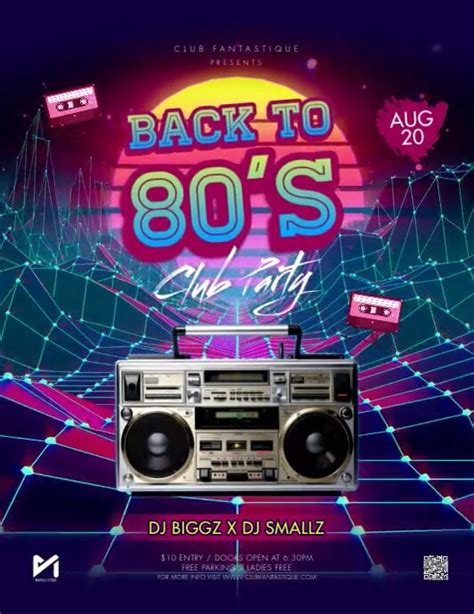 80s 90s Party Flyer Ad Template Postermywall