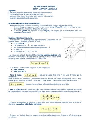 Cap Legge Di Stevin Statica Dei Fluidi Equazioni Fondamentali