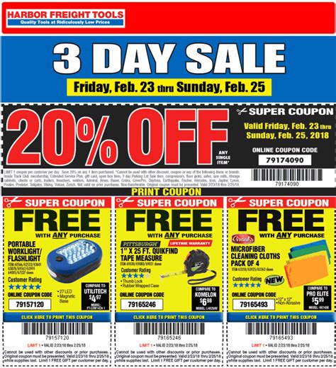 Harbor Freight Coupons 20 Off A Single Item And More At