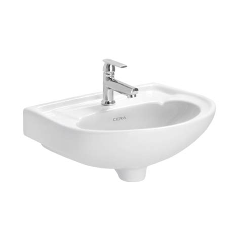 Cera Canon 450 X 350 Snow White Wall Hung Wash Basins Without Pedestal