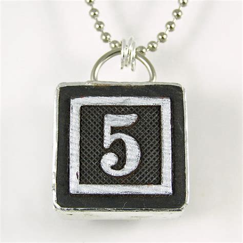 Number 5 Pendant by XOHandworks $20 | Pendant, Unique jewelry, Etsy