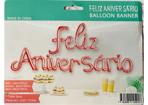 Letrero Globo Feliz Aniversario Globo Fiesta