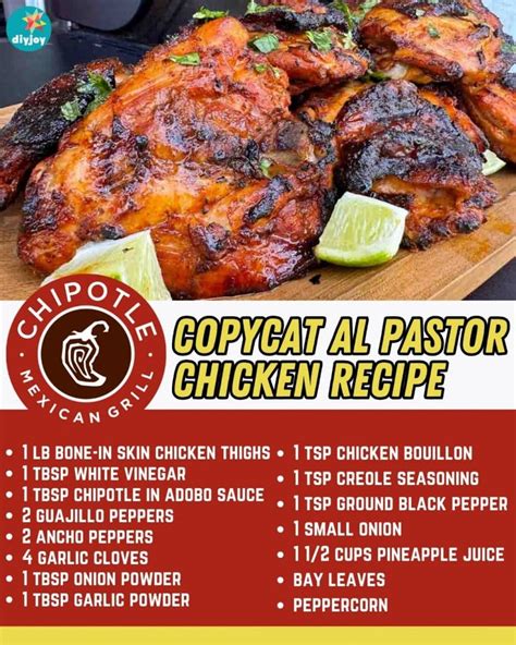 Chipotle Copycat Chicken Al Pastor Recipe