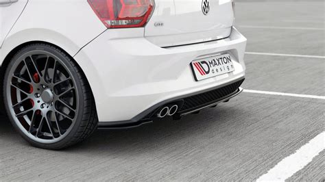 Central Rear Splitter With Vertical Bars VW Polo 6 GTI Mk6 Our