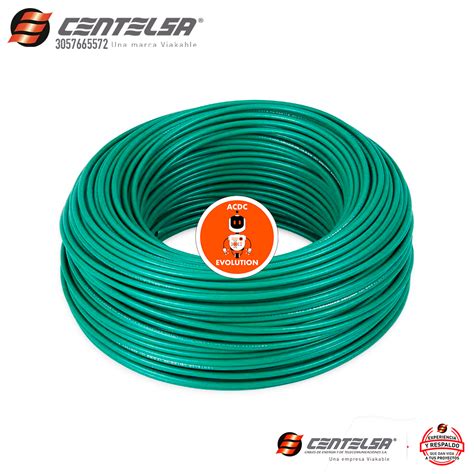 Cable Hilos Awg Centelsa By Nexans Verde Original Acdc