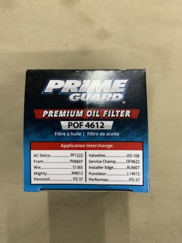 New PRIME GUARD Engine OIL FILTER POF 4612 EBay