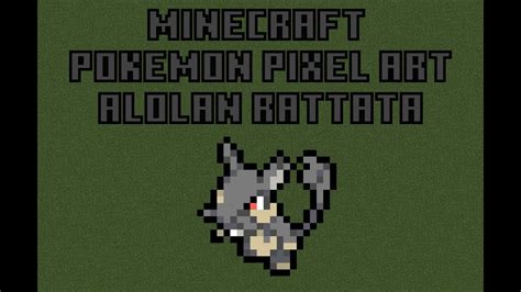 Minecraft Pokemon Pixel Art Alolan Rattata Dex 019 YouTube