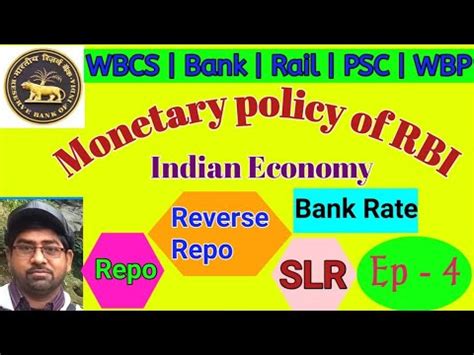 Monetary Policy Of RBI Repo Rate Bank Rate CRR SLR YouTube