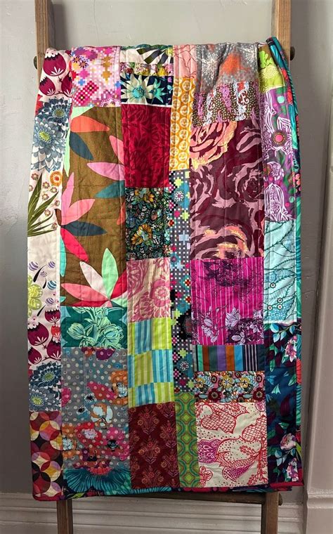 Modern Throw Quilt Bohemian Quilt Modern Lap Quilt Anna Maria Horner Quilt Boho Home Decor