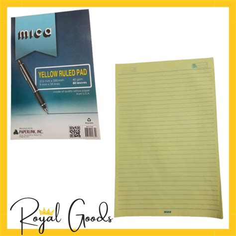 Mica Achiever And Tri Gem Yellow Pad 80 Leaves Shopee Philippines