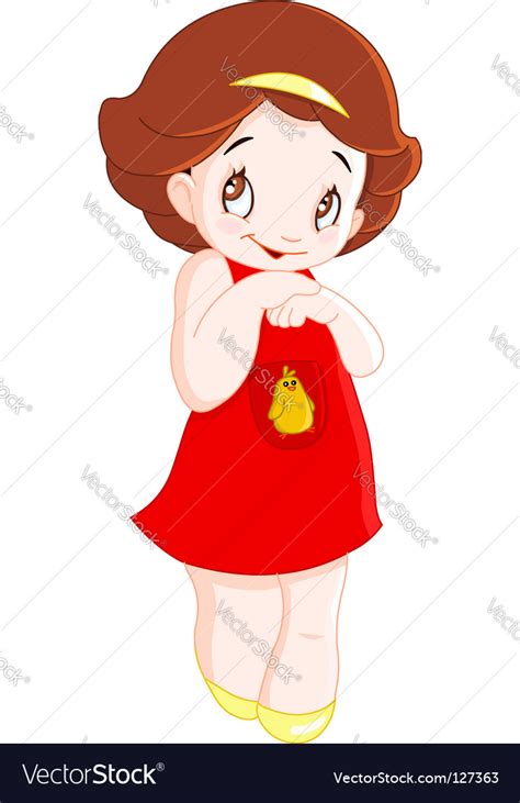 Cute Girl Royalty Free Vector Image Vectorstock