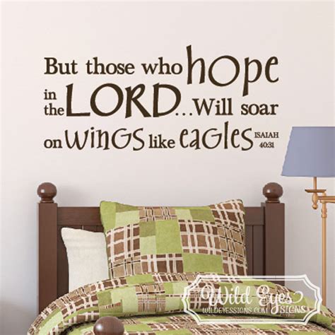 Isaiah 40 31 Vinyl Wall Decal 3 But Those Who Hope In The Lord Will