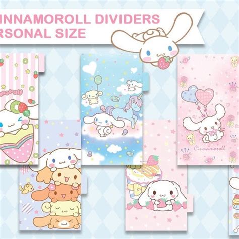 Kawaii Dividers For A6 Ring Binder Printable Tabbed Dividers Etsy