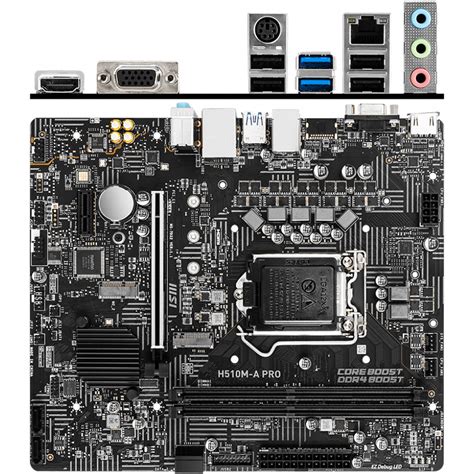 Материнская плата MSI H510M-A Pro H510 Socket-1200 2xDDR4, 4xSATA3, 1xM ...