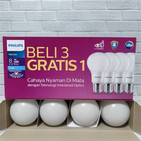 Jual Lampu Philips Led Pack Bulb W E K V A Mycare