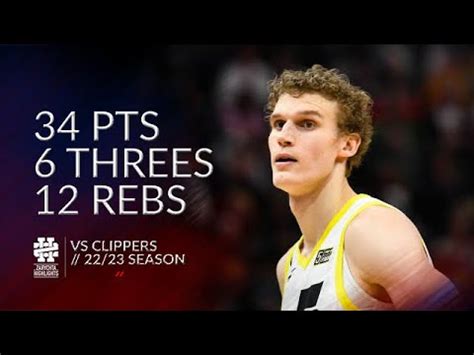 Lauri Markkanen Pts Threes Rebs Vs Clippers Season Youtube