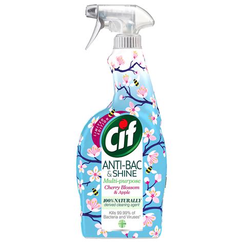 Cif Power Shine Antibac Spray Ml Cherry Blossom Wilko