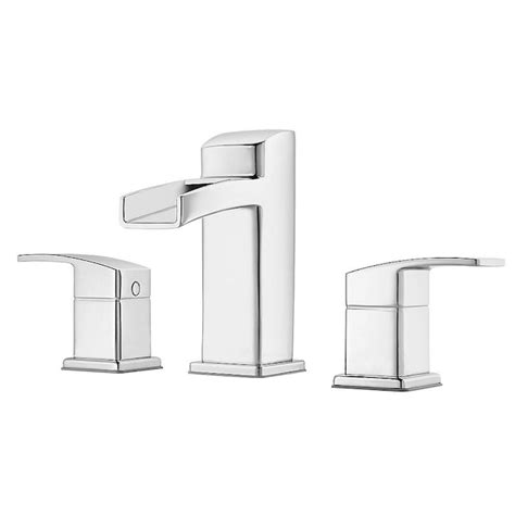 Pfister Kenzo Polished Chrome 2 Handle Widespread Watersense Bathroom Sink Faucet With Drain At