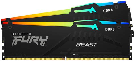 Kingston FURY Beast RGB 32GB 16GB X2 DDR5 Non ECC Desktop Memory Kit