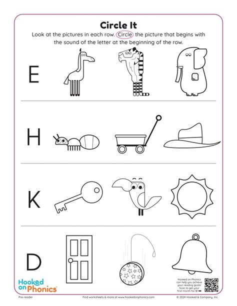 Kindergarten Phonics Worksheets | Hooked on Phonics