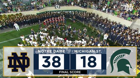 Notre Dame Football Vs Michigan State Highlights Youtube