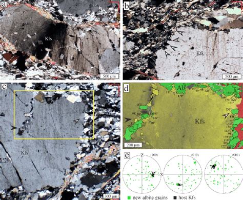 feldspar deformation microstructures sample ct   polarized