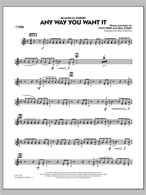 Any Way You Want It F Horn By Paul Murtha Sheet Music For Jazz Ensemble At Sheet Music Direct