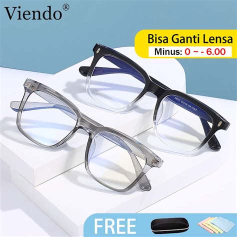 Jual Viendo Frame Kacamata Minus Photocromic Anti Radiasi Blueray