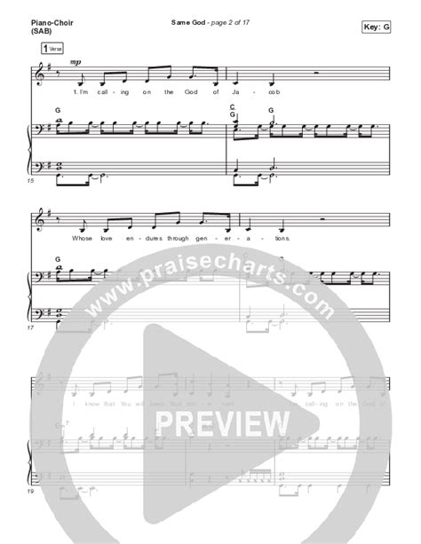 Same God Worship Choir SAB Choral Sheet Music PDF Signature Sessions