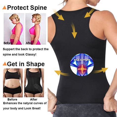 Women Neoprene Sweat Sauna Vest Fat Burner Body Shaper Corset Waist