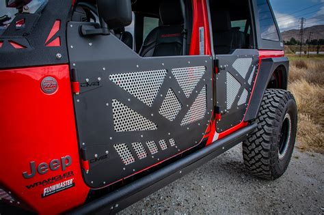 Dv8 Offroad Aluminum Half Doors With Screens For 18 24 Jeep Wrangler Jl And Gladiator Jt Quadratec