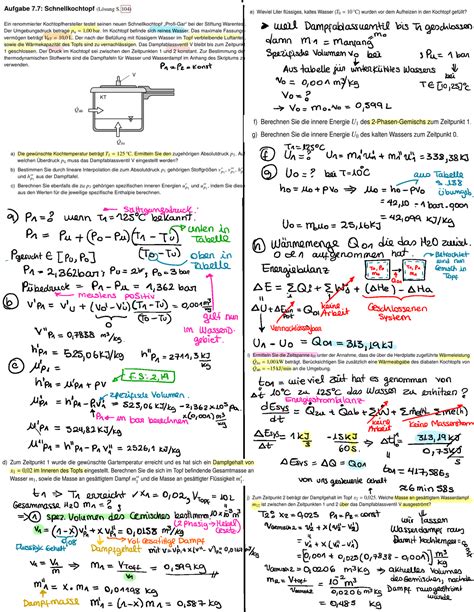 TD ZÜ5 Grundlagen der Thermodynamik Studocu