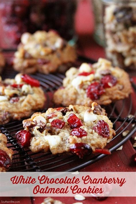 White Chocolate Cranberry Oatmeal Cookies Southern Bite