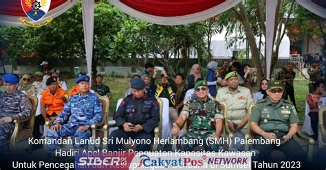 Sri Mulyono Herlambang Smh Komandan Lanud Palembang Hadiri Upacara