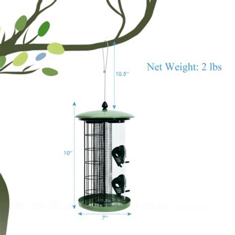 In Metal Hanging Wild Bird Feeder Outdoor W Feeding Ports