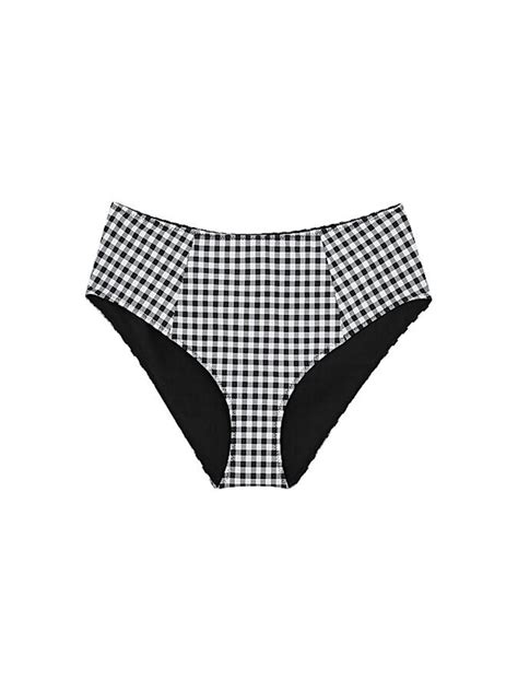 GANNI Checked Bikini Briefs One Color Editorialist