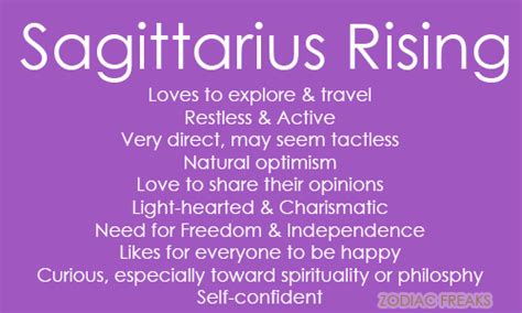 Traits Of Sagittarius Rising Ascendent Note This Is Not The Same As