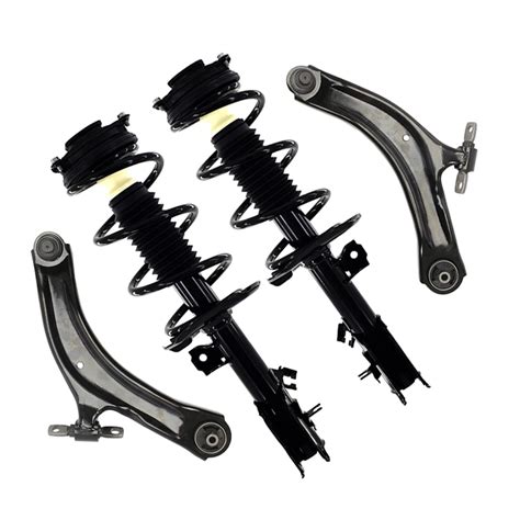 Set Of 4 Front Lower Control Arm Ball Joint Quick Complete Strut Coil