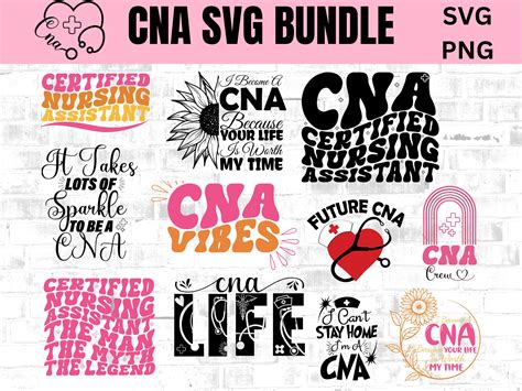 Cna Svg Bundle Nurse Assistant Svg Cna Life Svg Medical Etsy Uk