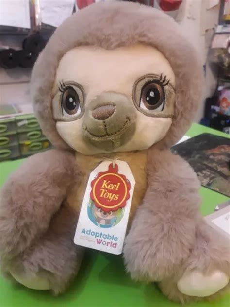 KEEL TOYS KEELECO Adoptable World Sloth 25CM Morbido Peluche Giocattolo