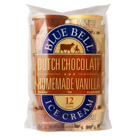 Blue Bell Dutch Chocolate And Homemade Vanilla Ice Cream Cups Ct